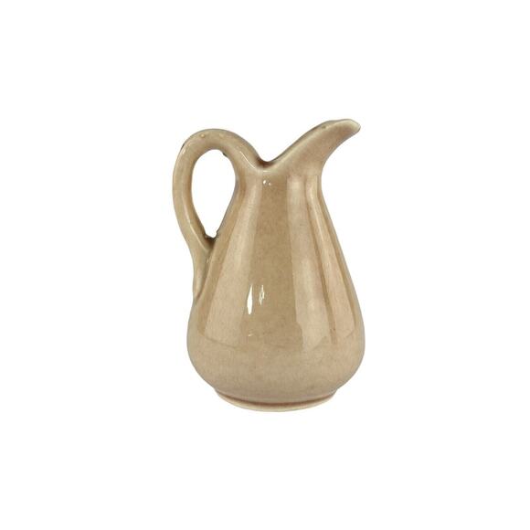 Vintage Japan Pottery Mini Pitcher Creamer Brown Pine Cone Flower Bud Vase Decor - Picture 2 of 16